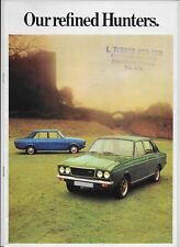1973 Hillman Hunter brochure: Hunter De Luxe, Super, GL, GT, GLS & estate cars
