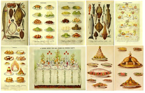 Vintage food illustrations - vintage,