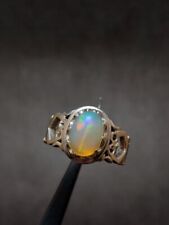 Men Natural  Fire Opal   Handmade  Sterling Silver Ring 925 Gift for him