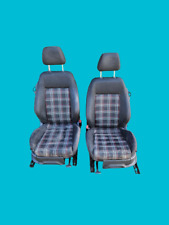 VW POLO 6R 2016 GTI PAIR OF FRONT CLOTH MANUAL SEATS