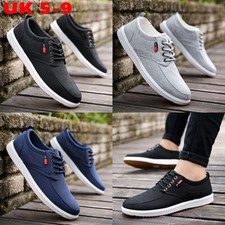 Mens Slip On Casual Canvas Espadrilles Summer Plimsolls Trainers Pumps Shoes UK 