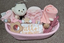Newborn Baby Hamper Shower Gift Box/Basket Girl Pink Gift Bag Baby Shower