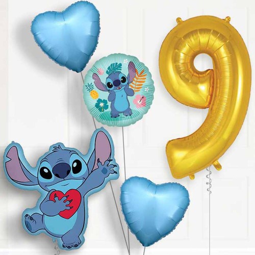 Stitch with heart 9th birthday - stitch,