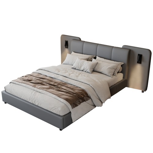 4ft6 double slatted bed frame - 4ft6,