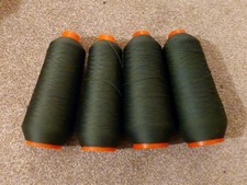 4 × Cones Of Seam Covering Thread For Overlocker Machine In Dark Green