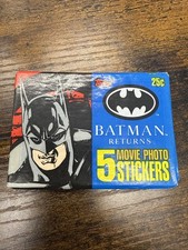Batman Return Movie Photo Sticker card sealed wax packet by Topps 1992