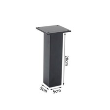 4pcs Tube Black Metal Steel Kitchen Worktop Breakfast Bar Table Legs Support