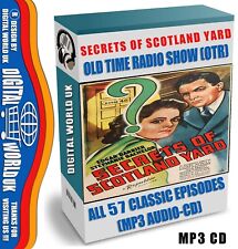 SECRETS OF SCOTLAND YARD Classic OLD TIME RADIO SHOW 57 Episodes 20+ Hrs MP3 CD