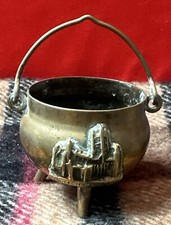 Vintage Small gloucester cathedral Brass Cauldron Good display Item