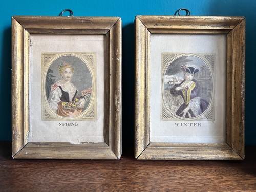 Antique hand coloured four - antique,