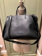 A.P.C. black leather handbag with handles