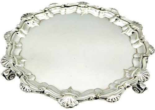 Victorian silver plate card - victorian,