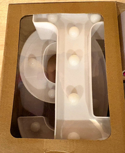 Number white plastic led - number,