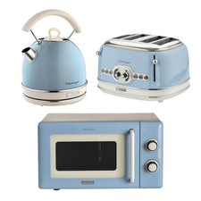Ariete Breakfast Set, 4-Slice Toaster, Dome Kettle & Microwave, 2000w, Blue