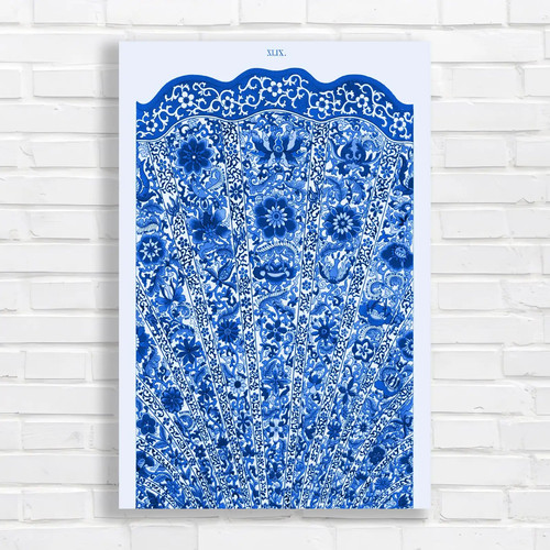 Vibrant floral tapestry blue - vibrant,