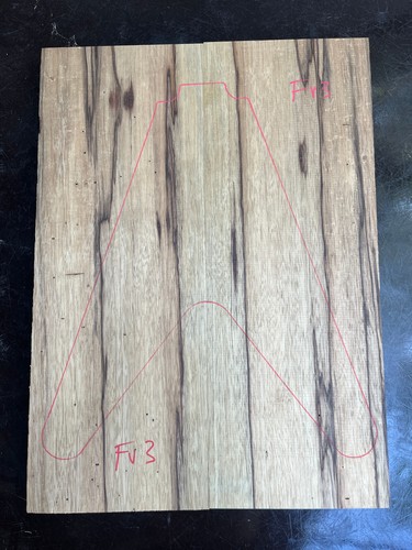 Black limba korina - /, 2-piece