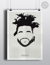THE WEEKND - Hair Minimalist Poster Silhouette Minimal Wall Abel XO Posteritty