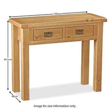 Oak Dressing Table 2 Drawers