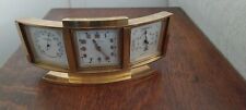 Vintage Angelus 8-day Swiss Weather Station Clock With Barometer And Thermometer