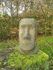 Stone garden moai head - garden,