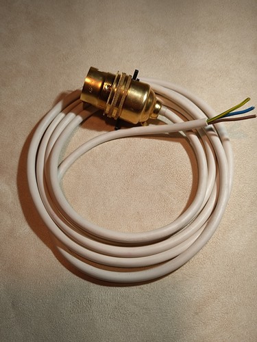 Brass switch b22 lamp - lamp, holder