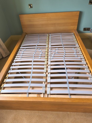 Ikea malm double oak bed - malm, &