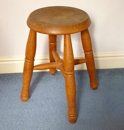 Vintage wooden milking stool - milking,