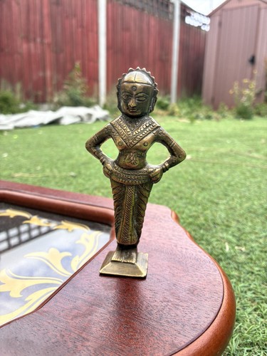 Indian brass temple dancer - indian,