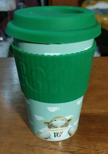 PG Tips Travel Mug Monkey Limited Edition 2014 Comic Relief  Green Silicone Lid