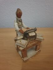 Vintage Marie Whitby Signed Pottery Figurine 1981 Woman Poet Typewriter