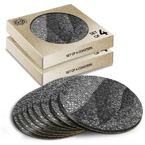 Boxed round coasters - boxed,