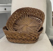 Vintage Wicker Baskets Set