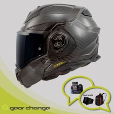 LS2 FF901 Advant X Carbon Motorcycle Motorbike Helmet - Solid Carbon