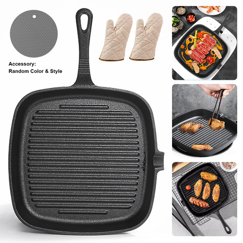 Cast iron griddle frying - iron,