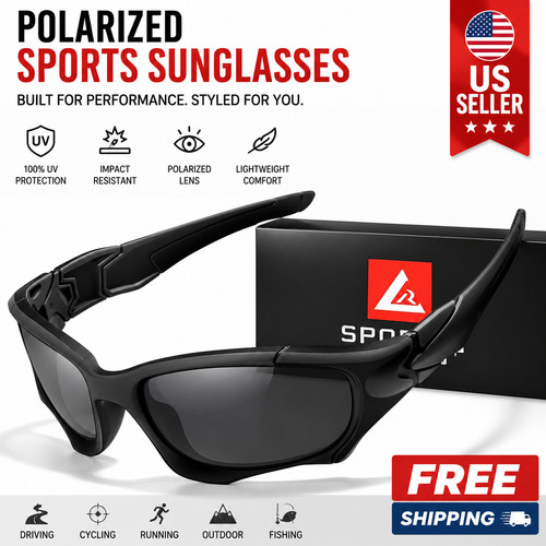 Polarized sports sunglasses - sports,