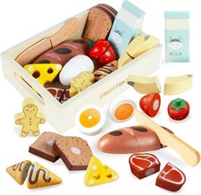 Wooden Play Food Set, Kids
