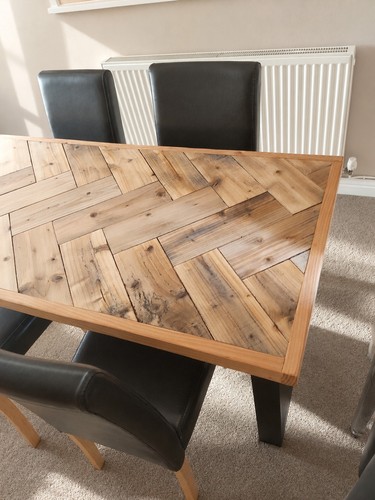 Reclaimed pallet wood dining - wood,