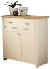 Cream Compact Sideboard Country style Oak top 2 door