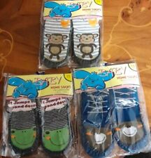 Joblot Baby Toddler Boys Slipper Socks, Slippers Age 18-24 Frog,bear,monkey New