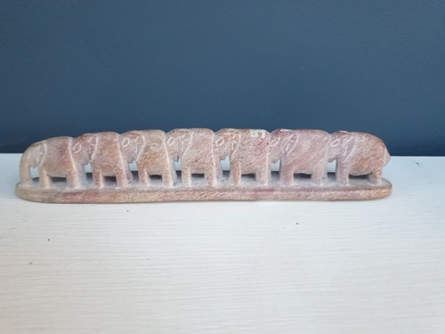 Vintage soap stone - vintage, elephants
