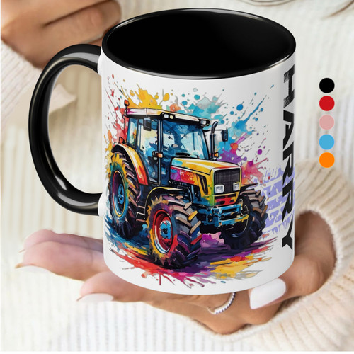Tractor mug personalised name - tractor,