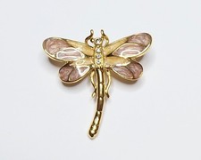 Gold Tone Dragonfly Brooch