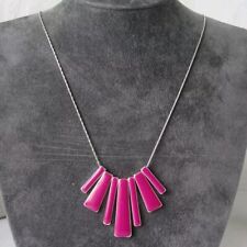 Next Pink Bars Necklace Enamel Graduated Panels Shards Deco Y2K Jewellery