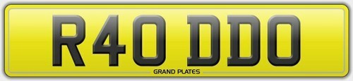 R40 ddo number plate rod - plate,