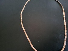 9 carat 3-colour gold 3-plait necklace - 17 inches - 3.50grams