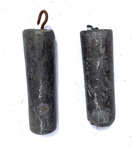 Pair antique lead weights - antique,