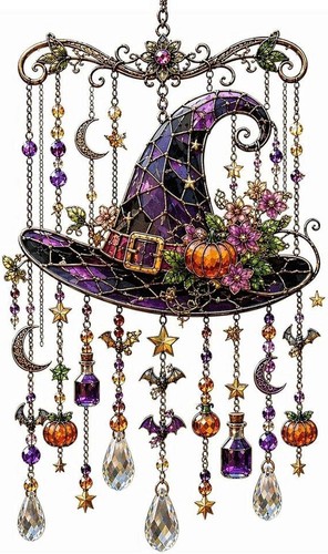 Halloween themed crystal - halloween,