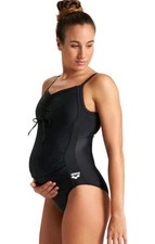 Arena Pregnancy Maternity One Piece Swimsuit Womens 34 (12) Black Swim Suit NWT