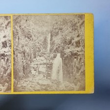 Buttermere Cumbria Stereoview C1870 Real Photo Scale Force Waterfall