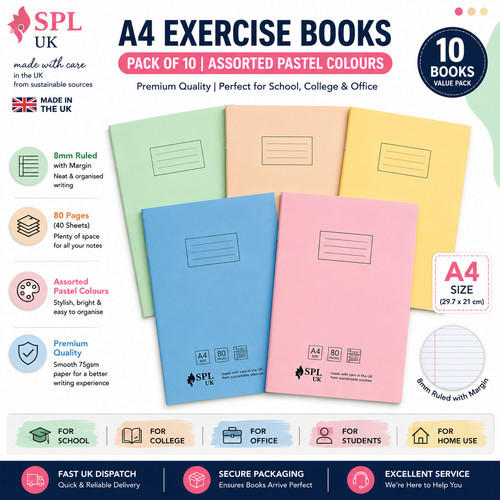Exercise books pages - a4,